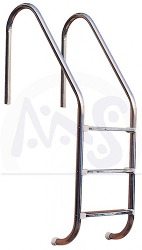 Schwimmbadleiter Poolleiter 3-stufig weit Leiter V2A Edelstahlleiter Pooltreppe