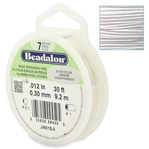 Beadalon Draht 7 Strang Edelstahl Perlen Strähnung Wähle Farbe Größe Länge