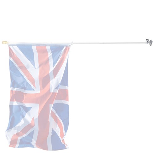 25mm Flag Pole Holder Stand 2 Angle Position Wall Mount Flagpole Bracket Outdoor