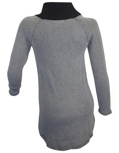 VIVANCE Pullover Gr 34 grau schwarz Stehkragen Pulli Longpullover NEU