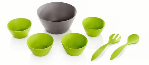 7-teiliges Bambusschalenset Salate Desserts Schalen Müslischüsseln Salatschalen