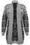 Ladies Owl Print Knitted Long Sleeve Jumper Women Open Cardigan Plus Size 8-22
