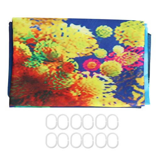 Dolphin Ocean Shower Curtain Bath Pad Pedestal Rug Lid Toilet Cover Mat .