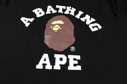 Mens BAPE A BATHING APE T-shirt Crew Neck Monkey Head Tee Short Sleeve Tops