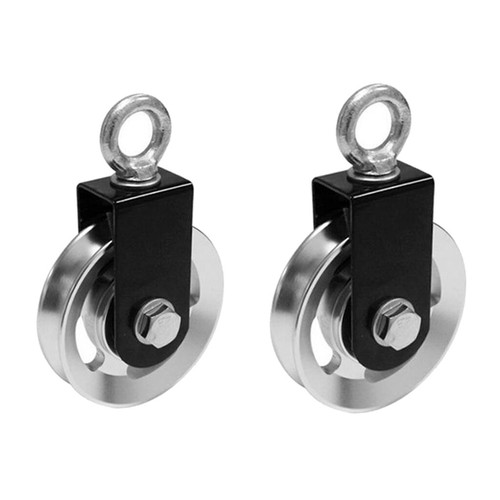 2x Swivel Pulley Block Home Spin Pulleys Gym Fitness Lifting Rope Guide Loading