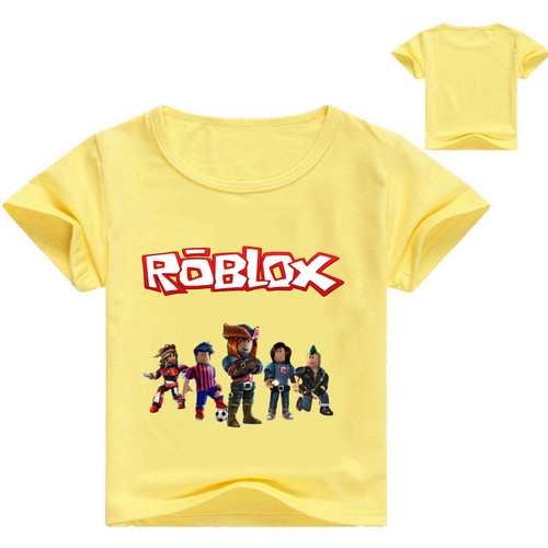 ROBLOX Boys Girls Kids Cartoon Short Sleeve T-shirt Tops Summer Casual Costumes