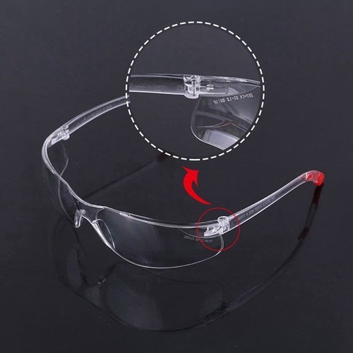 Impact Scratch Resistant Vogue Trendy Wraparound Clear Lens Safety Glasses