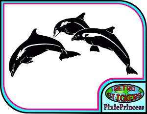 Dolphin Jumping A Vinyl Sticker Car Wall Art Sign Poster Window Decal Bathroom