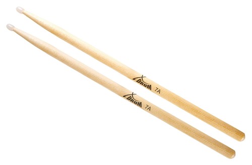 1 Paar hochwertige XDrum 7A Schlagzeug Sticks aus Ahorn mit Nylonkopf