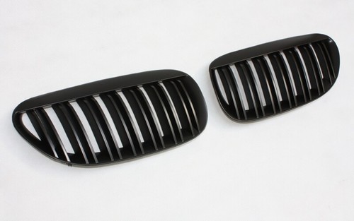 GRILL FRONTGRILL KÜHLERGRILL für BMW E63 6er CABRIO COUPE SCHWARZ MATT BLACK DS