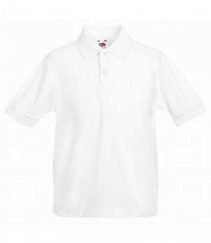 Fruit of the Loom Kids Plain Collared Short Sleeves Poly//Cotton Piqué Polo Shirt