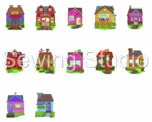 Jumbo Cottage magasins Designs-Machine Embroidery Designs sur cd ou USB