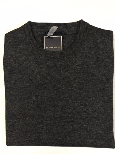 Maglia uomo paricollo misto lana e cachemire pullover classico grigio o blù
