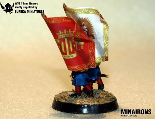 15mm War of Spanish Succession flags Minairons 1:100 Valencia City Regt