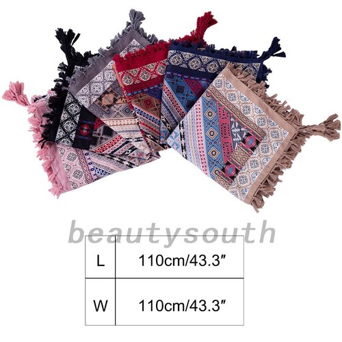 Women/'s Bohemia Folk Warm Blanket Scarf Gorgeous Wrap Shawl With Tassel Printed