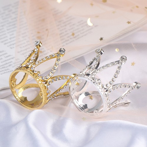 Mini Crown Princess Topper Crystal Pearl Children Hair Ornaments Party DecoPLUS