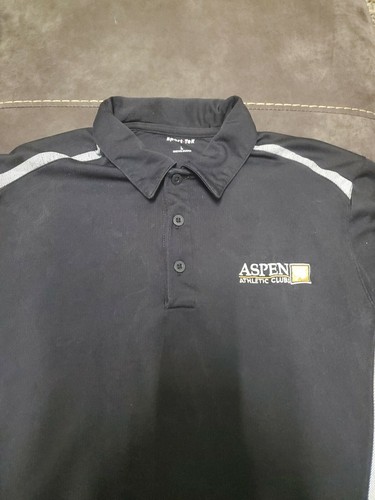 Black//Gray Mint Condition Size L Details about / Men/'s Sport Tek Polo T-Shirt