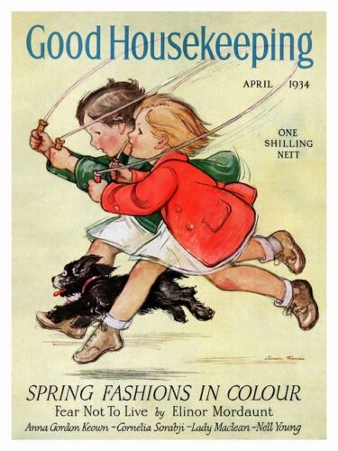 Good Housekeeping 1934 Vintage Magazine cover poster reproduction.