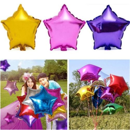5//10pcs Five-pointed Star Foil Helium Balloons Birthday Wedding Party Decoration