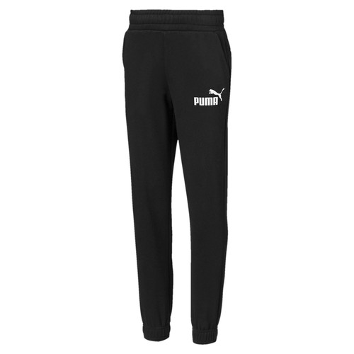 Puma Boys Essential Cotton Sweat Pants Casual Fleece Tracksuit Bottom Grey Black