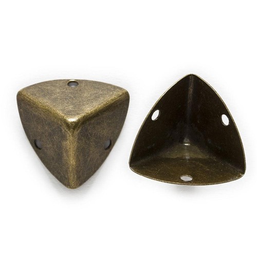 12X Eisen Bronze Dekorative Schmuck Antiken Wein box HolzkisteEcke Zubehör