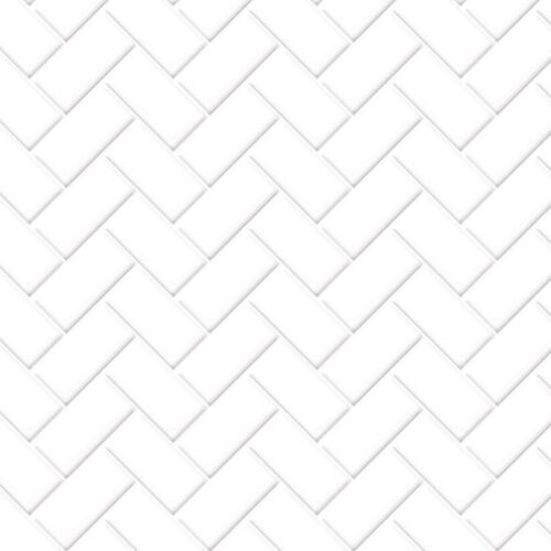1:12 Scale A3 White Herringbone Tile Paper//Card Tumdee Dolls House Cladding 791