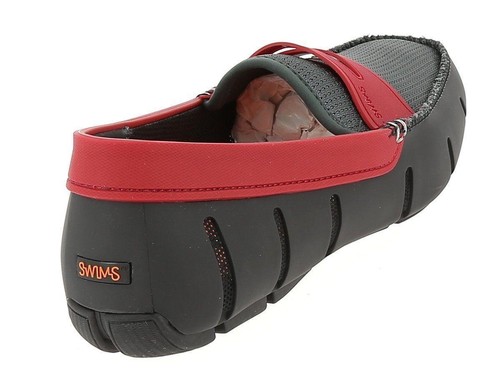 SWIMS Men/'s Penny Loafers Driving Moccasin Shoes Black//Anthracite//Red 12 US