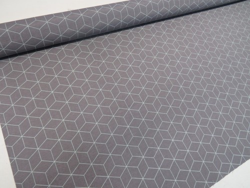 Designer Pebbles 3d Cube Abstract Modern Cotton Canvas Curtain Fabric Upholstery