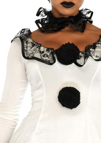 Details about / Leg Avenue Women/'s Black and White Sad Pierrot Clown Costume