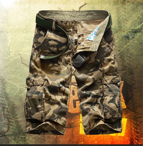 Men Casual Army Shorts Camo Camouflage Sports Short Pants Trousers Sweatpants