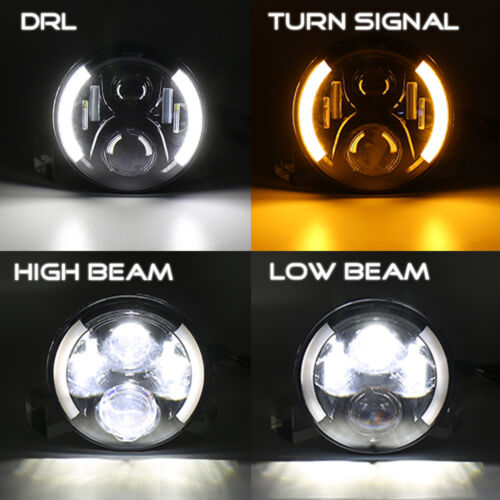 4 /'/'Cree LED Fog Light for Jeep Wrangler 1997-2017 JKU JK 4pc 7/" LED Headlight