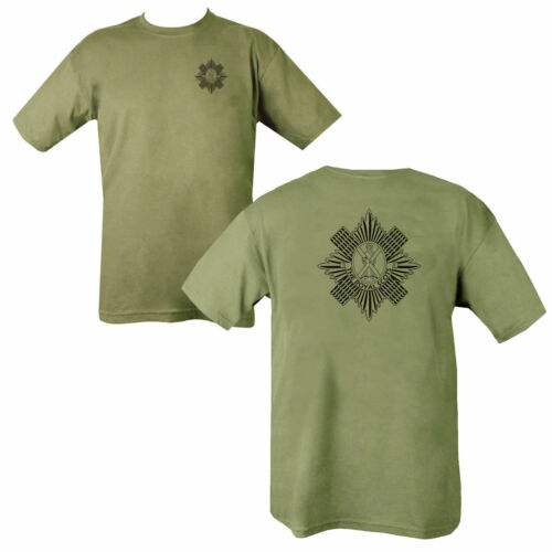 Double Sided Printed Army GREEN SAND T-shirt AMALGAMATION disbanded QRL RCT