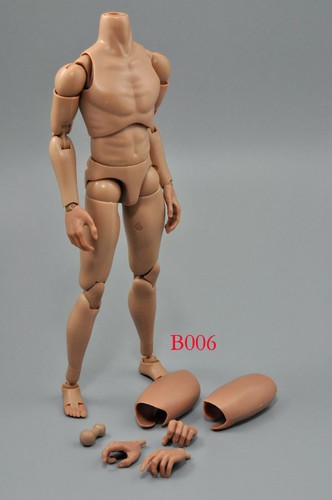 In-Stock 1//6 Scale Male Body With Neck Slim Shoulder ZY B006 Standard BW//Neck