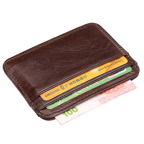 Genuine Cowhide Leather Vintage Men Wallet Money Clip ID Credit Card Holder New