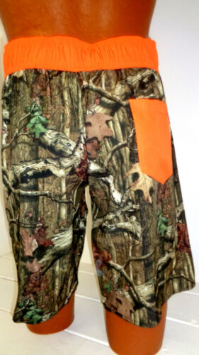 MEN/'S CAMO Tree Orange SWIM TRUNK BOARD SHORTS CAMOUFLAGE SHORT SWIMWEAR