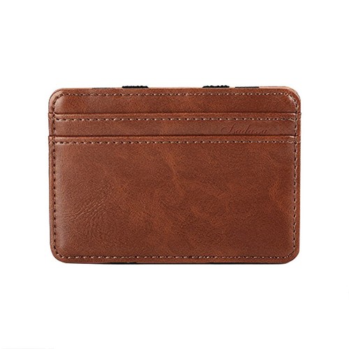 Men/'s Money Slim Clip ID Holder Magic Purse Case Credit Card Wallet Leather Soft