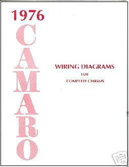 Parts & Accessories 1976 76 CAMARO WIRING DIAGRAM MANUAL Automotive