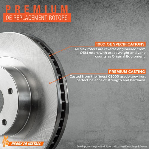 17 18 Mazda 3 OE Replacement Rotors w//Ceramic Pads F+R
