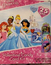 NEW Disney Princess Candy Card Party Exchange Kit 25 Count Valentine's Day Set