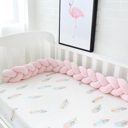 Baby Kids Nestchen Kopfschutz Knotenkissen Bettschlange Farbe Babynestchen `