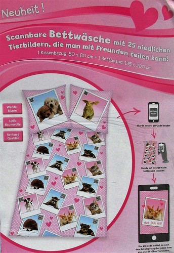 2 pcs scannbare linge de lit enfants tournant qr Co chien 135 x 200 cm 100/% coton