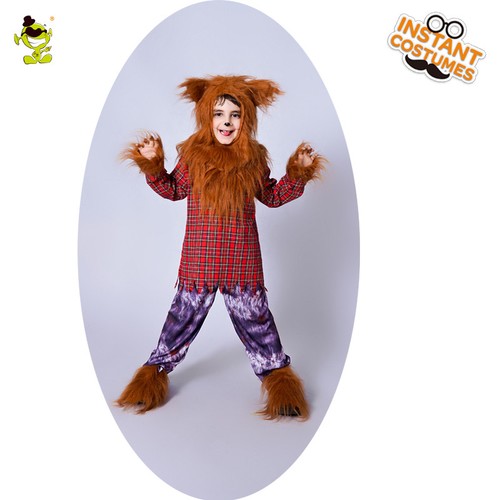 Cute Wolf Costumes Kids Carnival Party Fierce Werewolf Disguise Fancy Dress