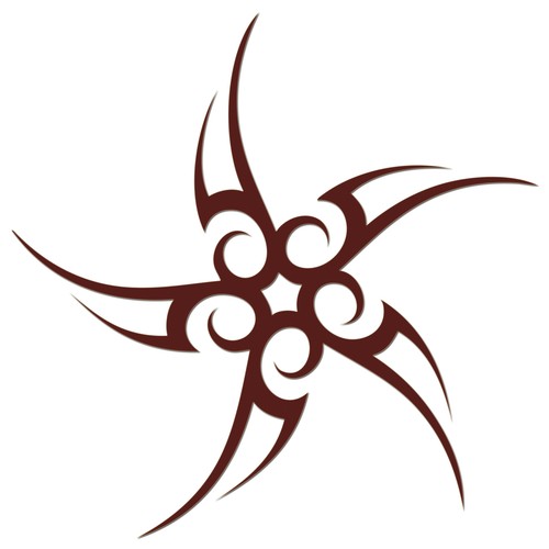 JasonCarlMorgan JCM Graphics Tribal Five Star Sticker