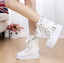 Womens Stud Punk Goth Creeper Platform Mid Calf Boots Lace Up Sneaker Casal M36