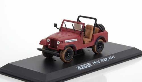 1:43 Greenlight Jeep CJ-5 from the Series A-Team darkred