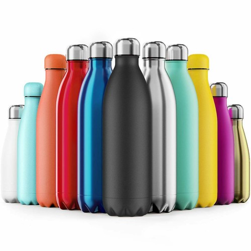 Water Bottle Sport Chilly Hot//Cold Vacuum Insulated Flask Thermal Stainless hh