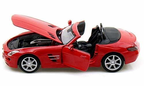 Maisto 1//24 Diecast Mercedes Benz SLS AMG Roadster Red Convertible 31272