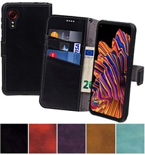 Suncase® Hülle Leder Book Handy Tasche Klapp Case für Samsung Galaxy XCover 7 5G