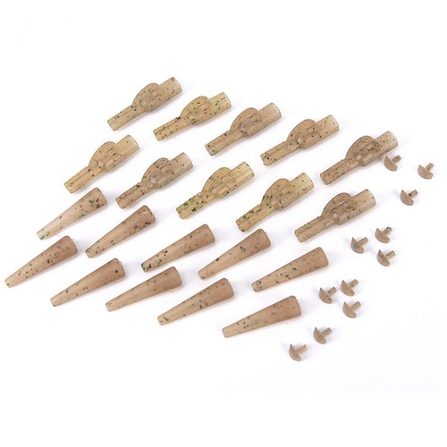 10PCSSafety Lead Clips Set Clips Swivel Snap Carp Fishing Tail Rubber Tube d~ BX