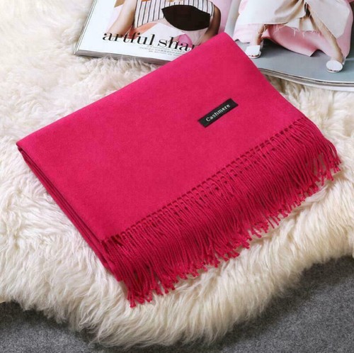 Women Lady Winter Plaid Knit Pashmina Scarf Warm Scarf Cashmere Long Wrap Shawl